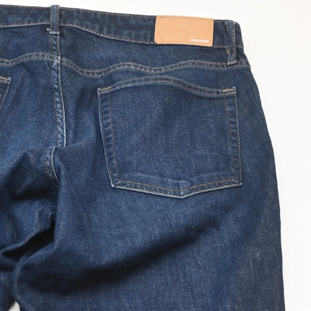 Bonobos 36x32 Dark Stretch Denim Athletic Fit Tapered Mens Jeans